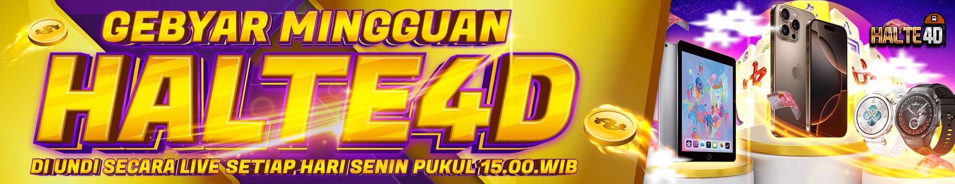 Banner Mingguan Promosi Halte4D